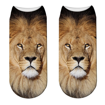 sock with dazzled lion head on dirty background