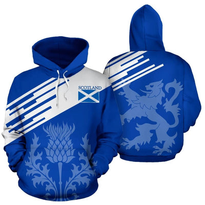 hoodie lion on blue background