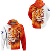 hoodie lion orange and white