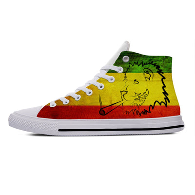 lion shoe Jamaican flag