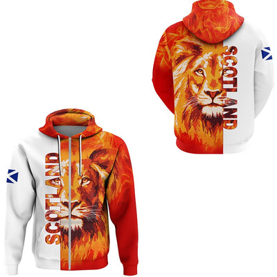 jacket lion flame aspect on one side and white on the other side