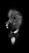 wall art lion in suit being in profile