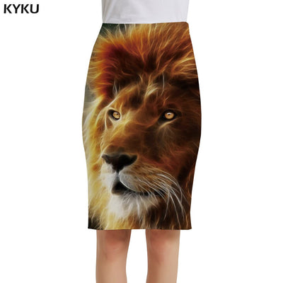 skirt lion fur in the wind