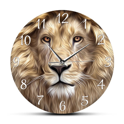 clock lion with majestic wind