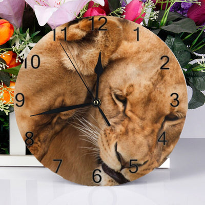 clock lion moment tenderness