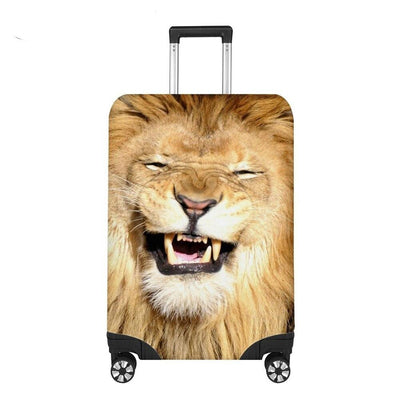suitcase cover laughing lion