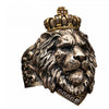 ring big head of lion wearing a crown