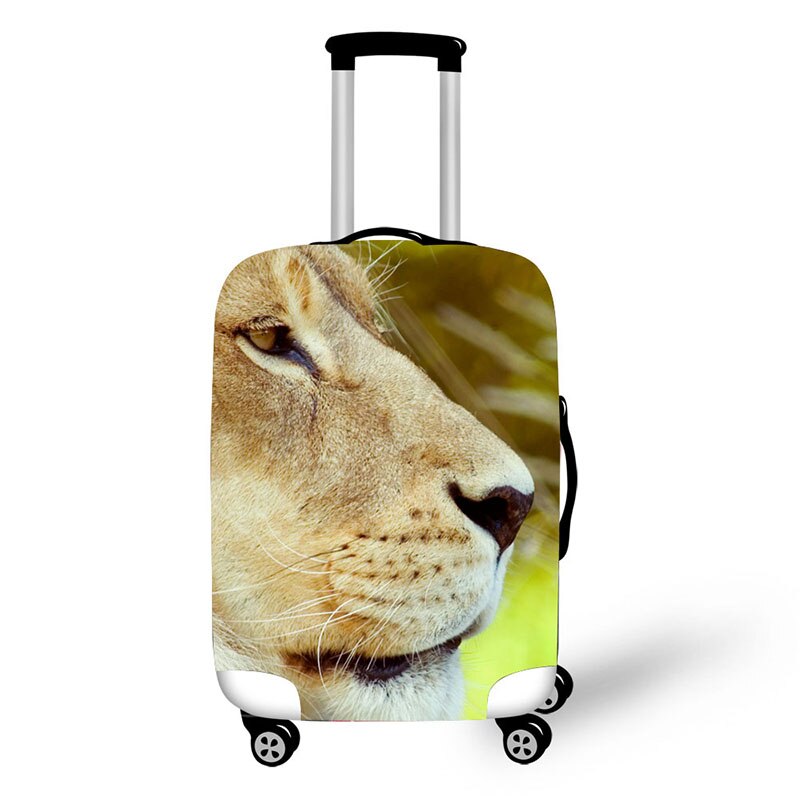 suitcase cover with belgian lioness head