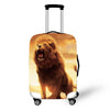 suitcase cover lion roaring in the morning