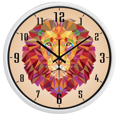 clock prism lion of all colors with white frame