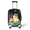 suitcase cover lioness in warm color