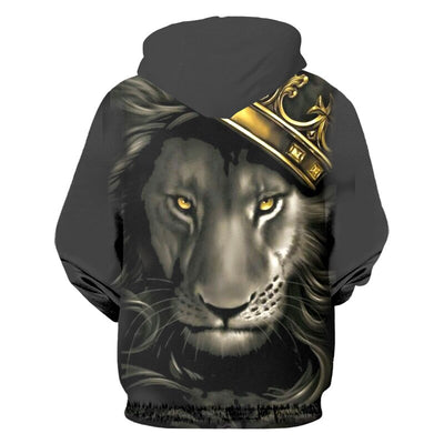 Black And White Lion Hoodie