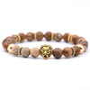bracelet lion's head in gold with rock effect in different colors