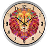 lion prism clock of all colors with gray frame