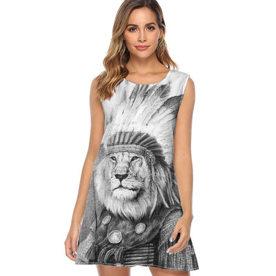 dress lion disguised as an Indian
