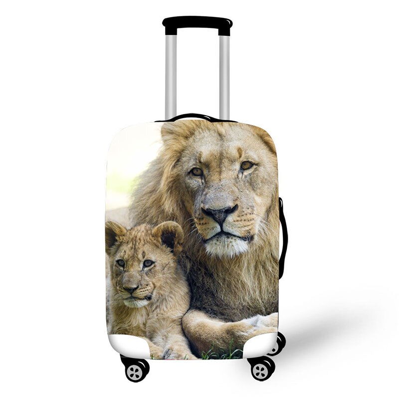Suitcase cover lion and lion cub