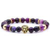 bracelet lion gold color purple and pink