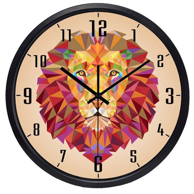 clock lion prism of all colors with black frame