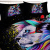 bedding lion explosion colorful