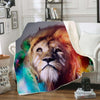 blanket lion colorful atmosphere