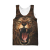 Tank top with roaring lion head