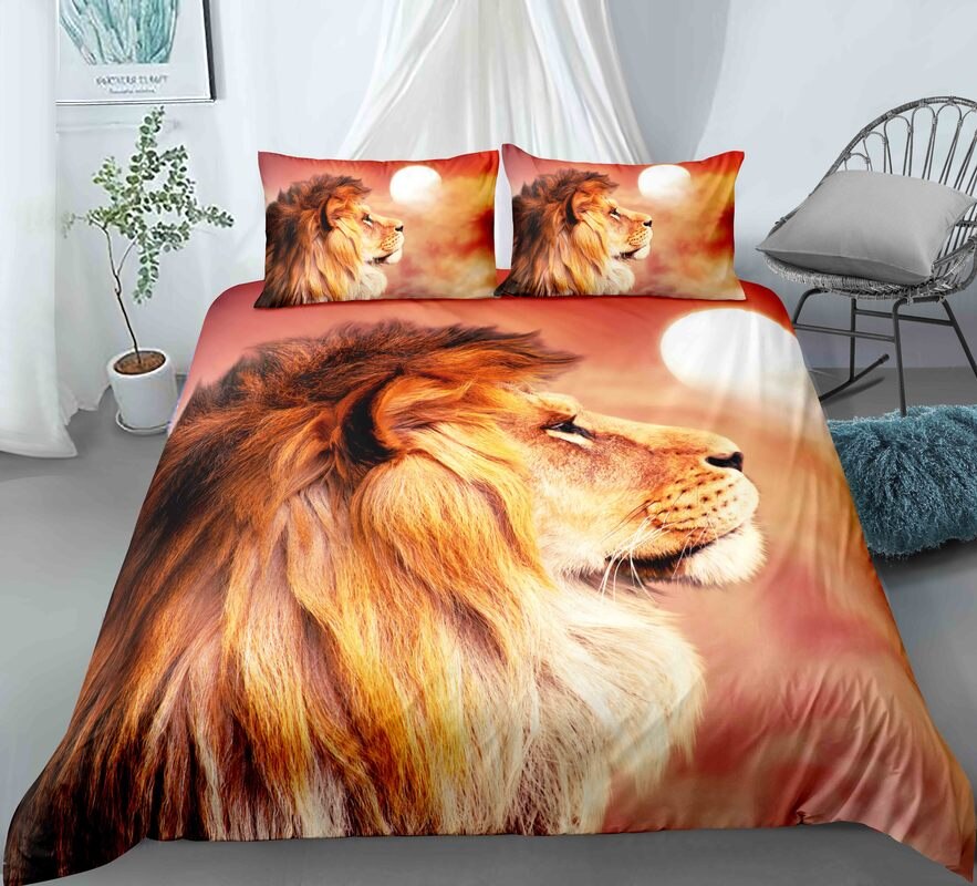 bedding lion full moon