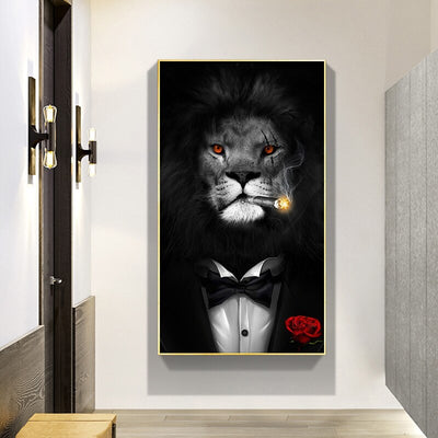 wall art lion major of man