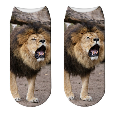 sock representing a majestic lion roaring in the savannah