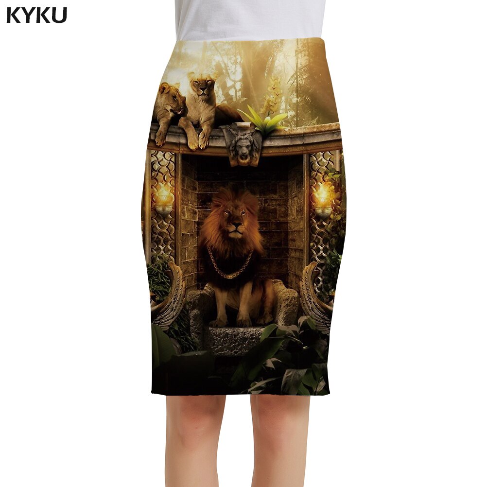 skirt lion throne of the majestic king of the forest