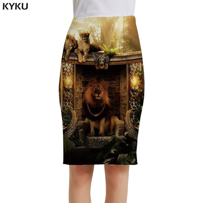 skirt lion throne of the majestic king of the forest