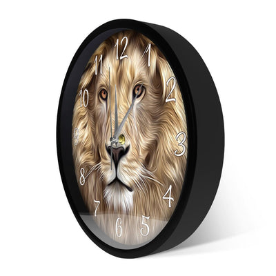 clock lion with majestic wind metal
