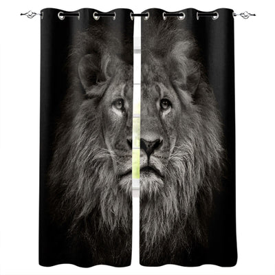 curtain lion cold color