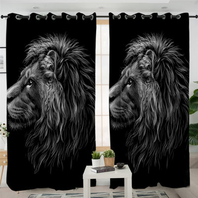 curtain lion head profile
