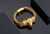 bracelet gold-plated lion with chain