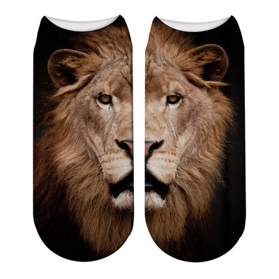 Sock with complementary lion head